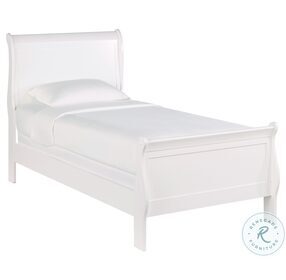 Mayville White Twin Sleigh Bed