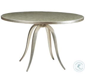 Signature Designs Champagne Silver Foil Capiz Round Dining Table