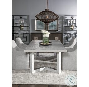 Signature Designs Wire Brushed And White Sandblasted Heller Rectangular Dining Room Set