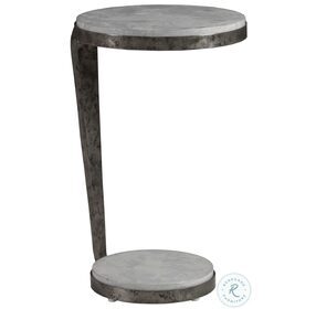 Signature Designs Gray And Antique Polished Otto Round Spot Table
