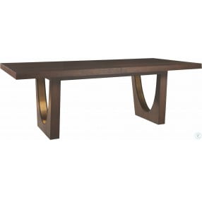 Signature Designs Rich Brown And Dark Glaze Verbatim Rectangular Extendable Dining Table