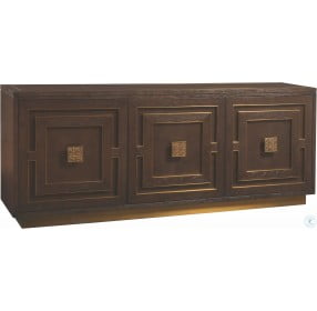 Signature Designs Rich Brown Wire Brushed And Cerused Verbatim Media Console