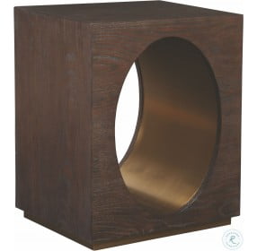 Signature Designs Rich Brown Wire Brushed And Cerused Verbatim Rectangular End Table