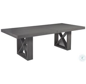 Appellation Medium Gray wire brushed Extendable Rectangular Dining Table
