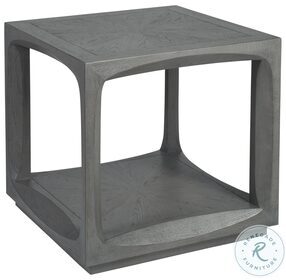 Appellation Medium Gray Wirebrushed Square End Table
