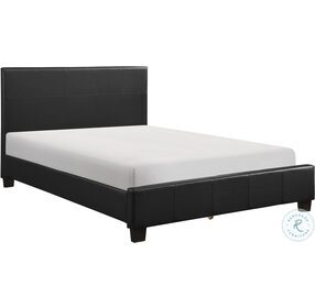 Lorenzi Black King Upholstered Platform Bed