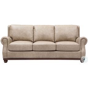 TitanTrail Beige Leather Sofa
