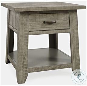 Telluride Driftwood Gray 1 Drawer End Table