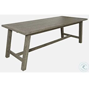 Telluride Driftwood Gray Trestle Extendable Counter Height Dining Table