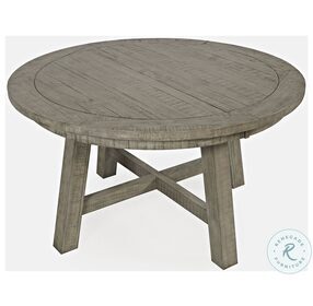 Telluride Driftwood Gray Round Extendable Dining Table