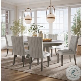Telluride Driftwood Gray Round Extendable Dining Room Set