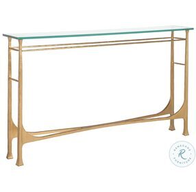 Metal Designs Gold Leaf Bruno Console Table
