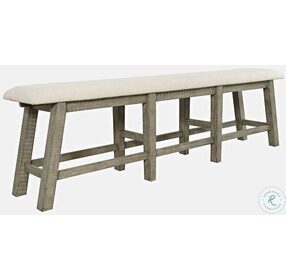 Telluride Beige Upholstered Counter Height Bench