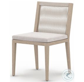 Sherwood Stone Gray and Washed Brown Outdoor Dining Chair