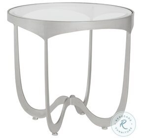 Metal Designs Gray Sophie Round End Table