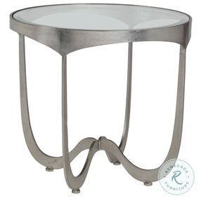 Metal Designs Silver Leaf Sophie Round End Table