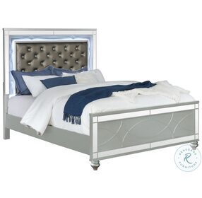 Gunnison Silver Metallic Queen Panel Bed