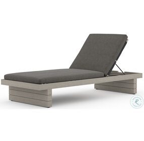 Leroy Charcoal And Weathered Grey Outdoor Chaise