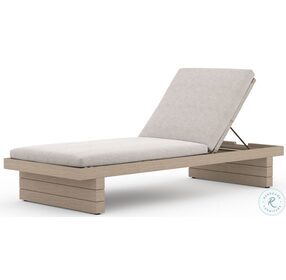 Leroy Stone Grey Bronze and Grey Rope Outdoor Chaise
