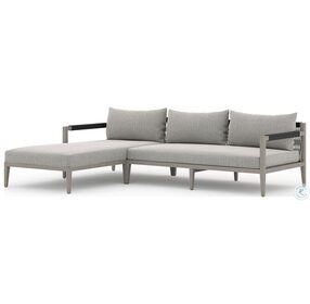Sherwood Faye Ash And Weathered Grey Outdoor 2 Piece LAF Sectional