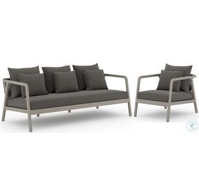 Numa Charcoal And Weathered Grey Outdoor Conversation Set