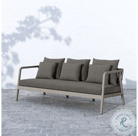 Numa Charcoal And Weathered Grey Outdoor Sofa