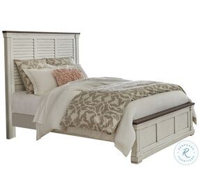 Hillcrest Dark Rum And White King Panel Bed