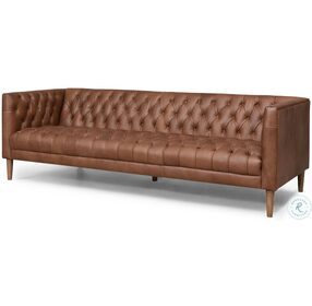 Williams Natural Washed Chocolate Leather Sofa