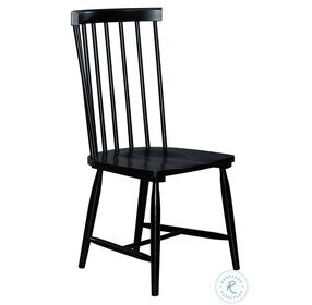 Capeside Cottage Black Spindle Back Side Chair Set of 2