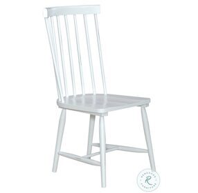 Capeside Cottage White Spindle Back Side Chair Set of 2