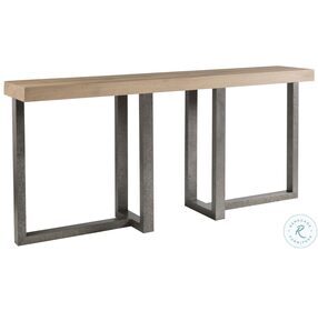 Verite Natural And Antiqued gunmetal Long Console Table