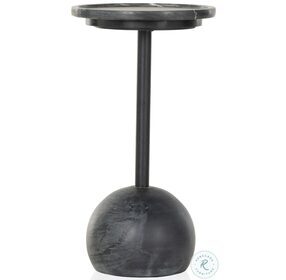 Viola Black Marble Accent Table