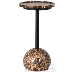 Viola Merlot Marble Accent Table
