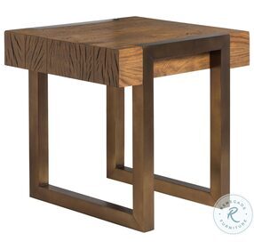 Signature Designs Honey Brown And Bronze Canto End Table