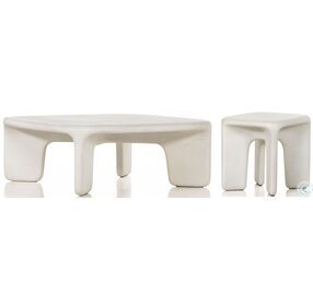 Dante White Concrete Occasional Table Set