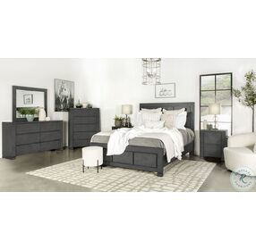 Lorenzo Dark Grey Panel Bedroom set