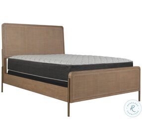 Arini Sand Wash King Upholstered Panel Bed