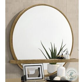 Arini Sand Wash Round Vanity Wall Mirror