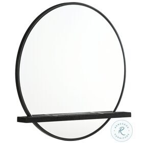 Arini Black Round Dresser Mirror