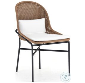 Jericho Charcoal Iron And Natural Fawn Outdoor Dining Chair