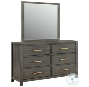 Kieran Gray 6 Drawer Dresser and Mirror