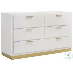 Caraway White 6 Drawer Dresser