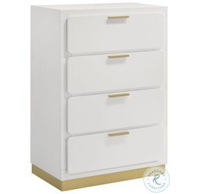 Caraway White 4 Drawer Chest