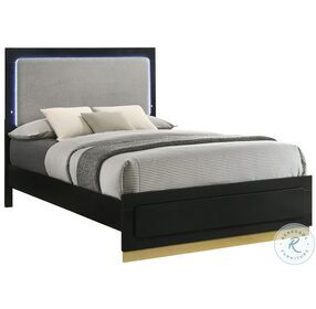 Caraway Black And Gray King Panel Bed