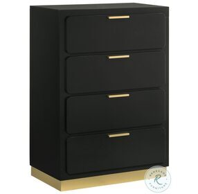 Caraway Black 4 Drawer Chest