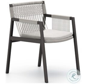 Shuman Stone Grey And Bronze Outdoor Dining Chair