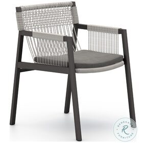 Shuman Charcoal And Bronze Outdoor Dining Chair