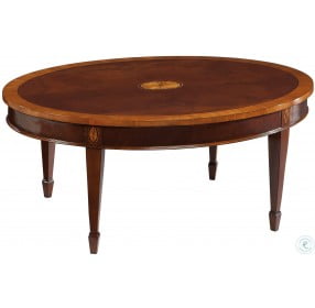 Copley Place Brown Oval Coffee Table