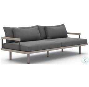 Nelson Charcoal And Weathered Grey Outdoor Sofa