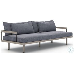 Nelson Faye Navy And Weathered Grey Outdoor Sofa